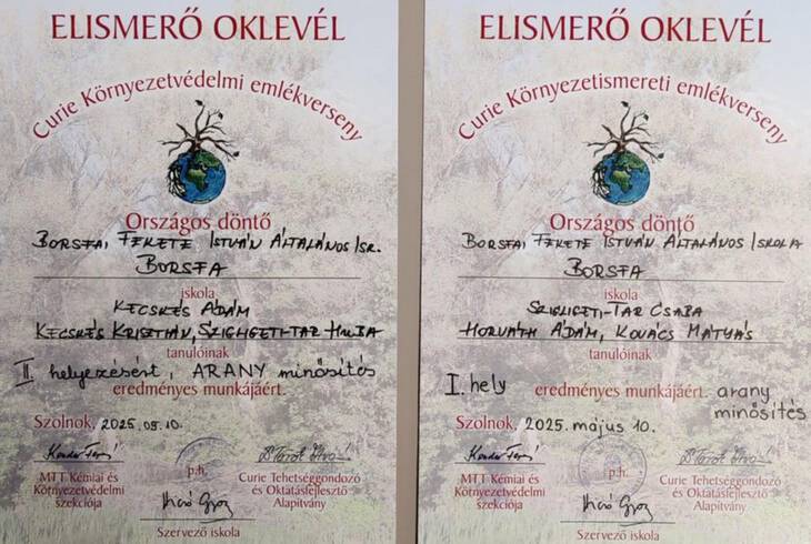 Curie Krnyezetvdelmi emlkverseny